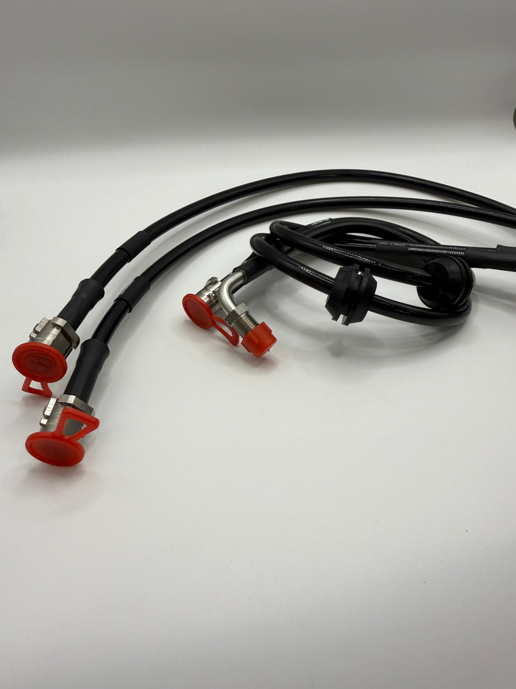 Valve controller wiring harness with connectors and red caps by Eastwood Engineering
