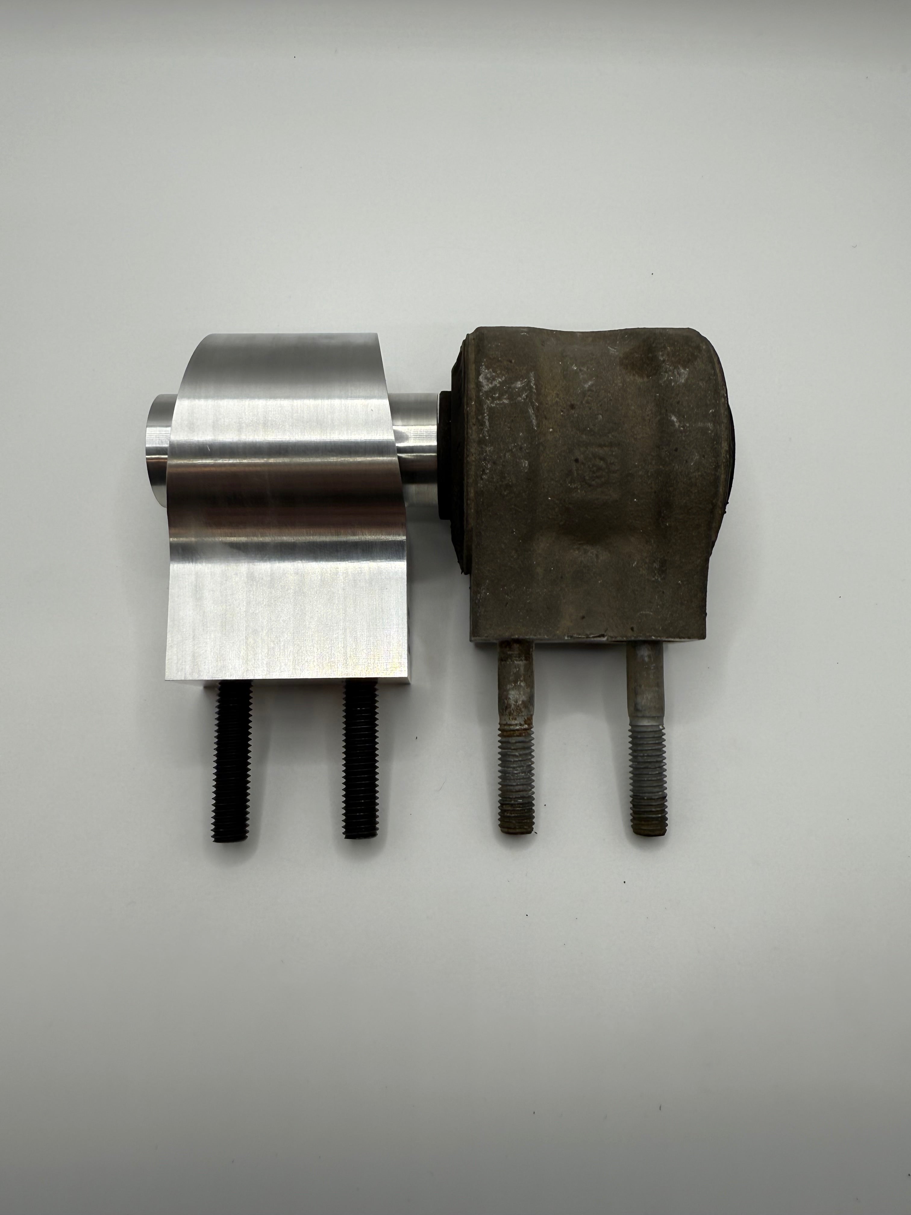 Comparison of new and old valve controller parts by Eastwood Engineering on white background